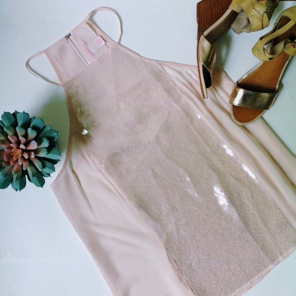 Victoria's Secret | Light Pink Sequin Halter Top